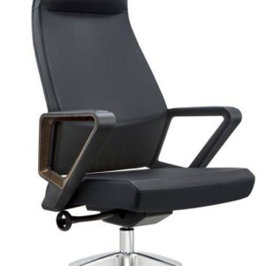 Black Executive Office Chair – Ergonomic & Adjustable Leather Office Seat (Ref: RC10003)