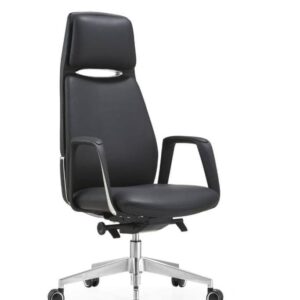 Black Executive Office Chair – Ergonomic & Adjustable Leather Office Seat (Ref: RC10004)
