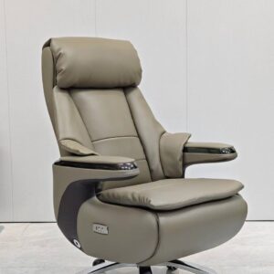 Ergonomic High-Back Leather Office Chair with Adjustable Features (Ref: RC10014)
