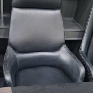 Executive Black Leather Ergonomic Office Chair (Ref: RC10016)