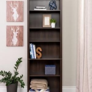 Tall Wooden Bookshelf with Six Shelves (Ref: RC10004)