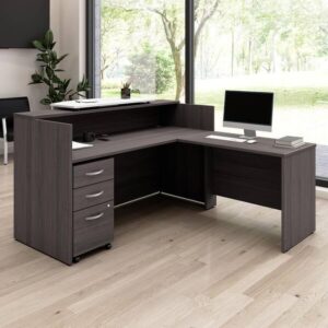 L-Shaped Reception Desk with Storage Drawers (Ref: RRD0007)